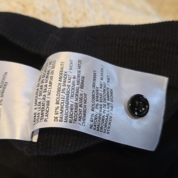 Reformation Black Ribbed Button Front Mini Dress - Picture 8 of 8